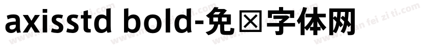 axisstd bold字体转换